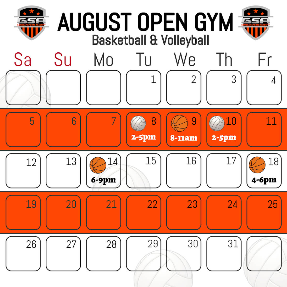Open Gym | Dignity Health Sports Complex | Managed by Gameday Sports  Academy | Bakersfield, CA