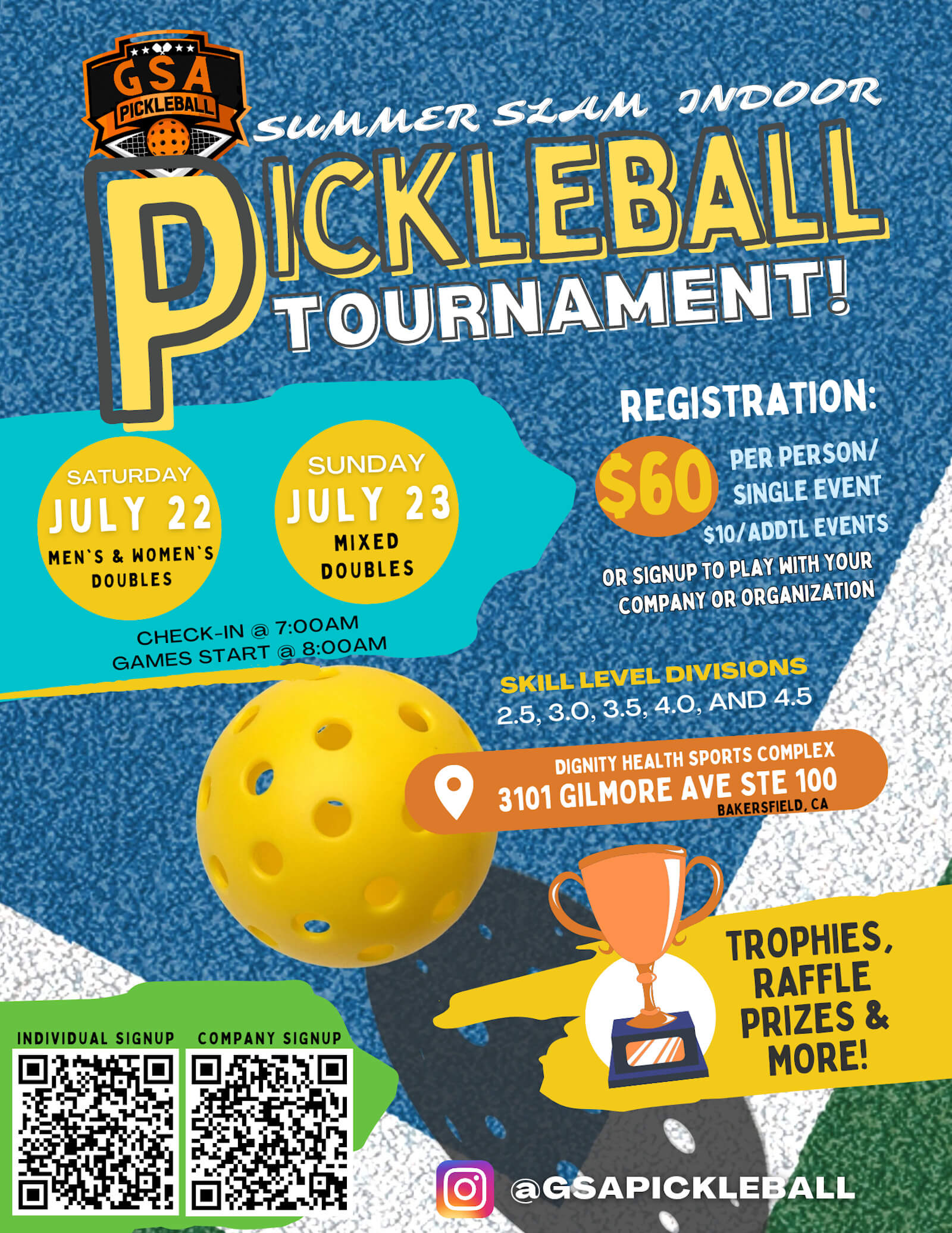 GSA Pickleball | Dignity Health Sports Complex | Managed by Gameday ...